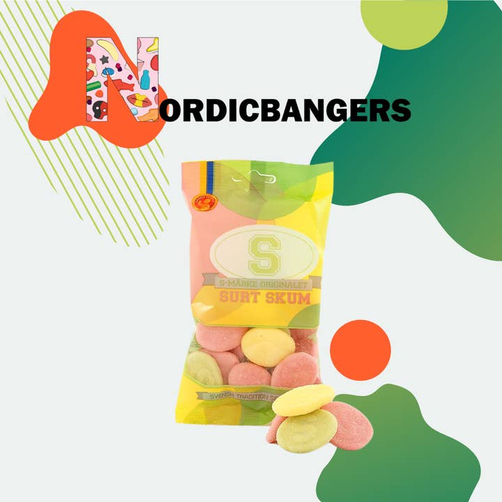 S-brand sour foam 70g Swedish Candy for wholesale by Nordicbangers - Swedish Candy Supply