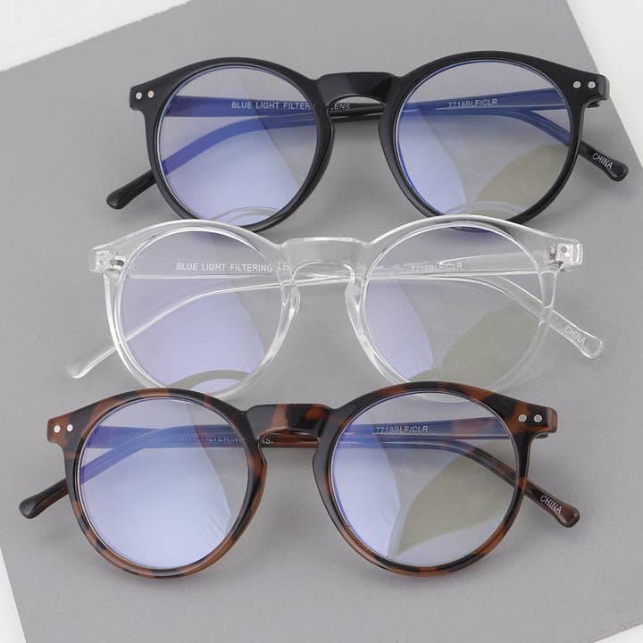 Blaue Lichtblocker-Brille, rund für den Großhandel von 3AM BY H&D ACCESSORIES