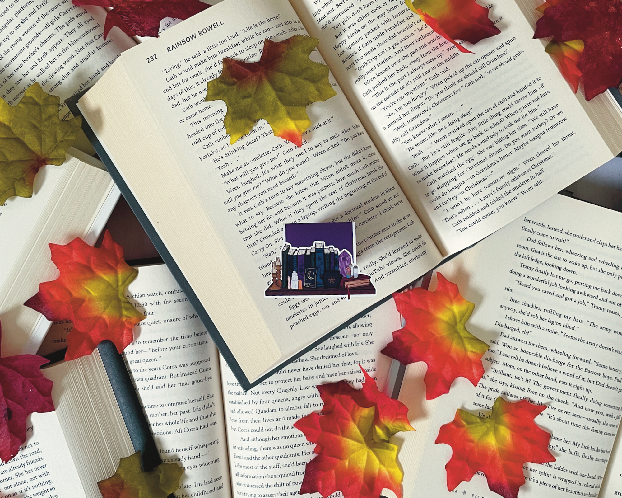 The Peachy Polka Dot - Wholesale Bookmark - Witchy book shelf magnetic bookmark, Wiccan bookshelf2