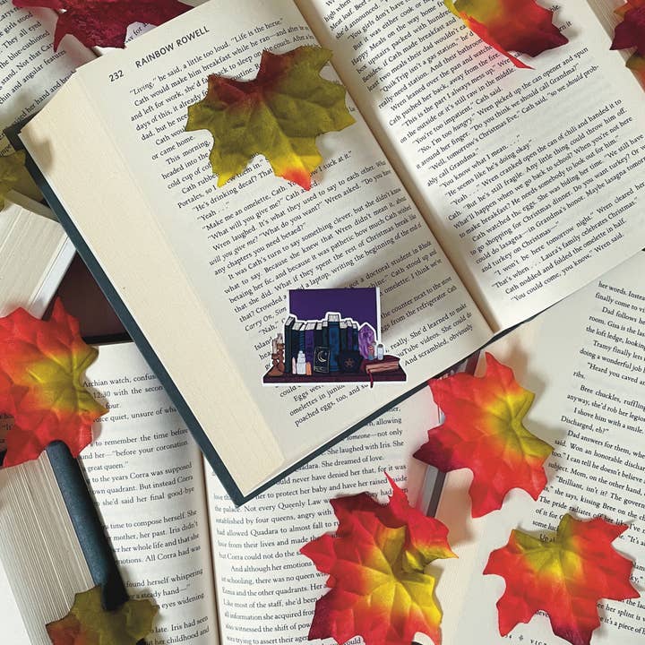 The Peachy Polka Dot - Wholesale Bookmark - Witchy book shelf magnetic bookmark, Wiccan bookshelf2