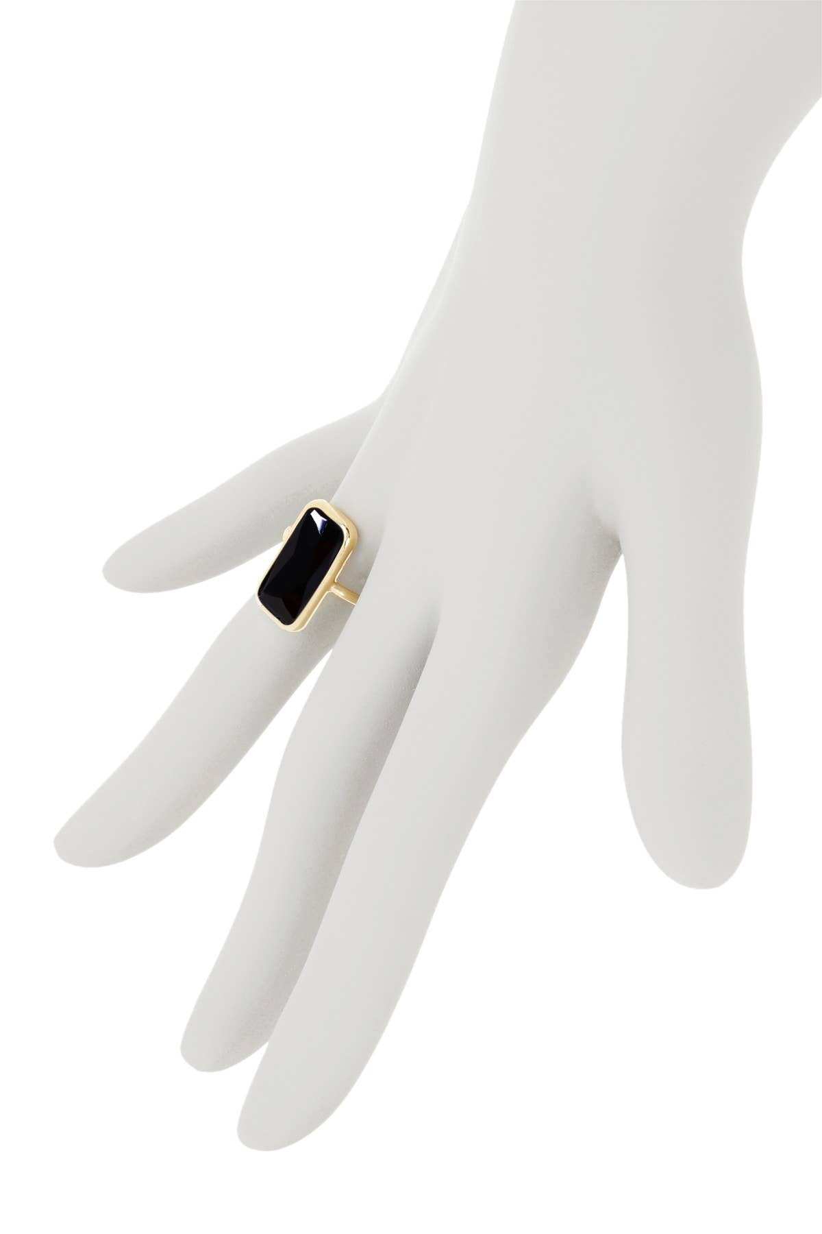 Zoey Simmons - Wholesale Cocktail/Statement Ring - Black Onyx Rectangle Ring - GF1