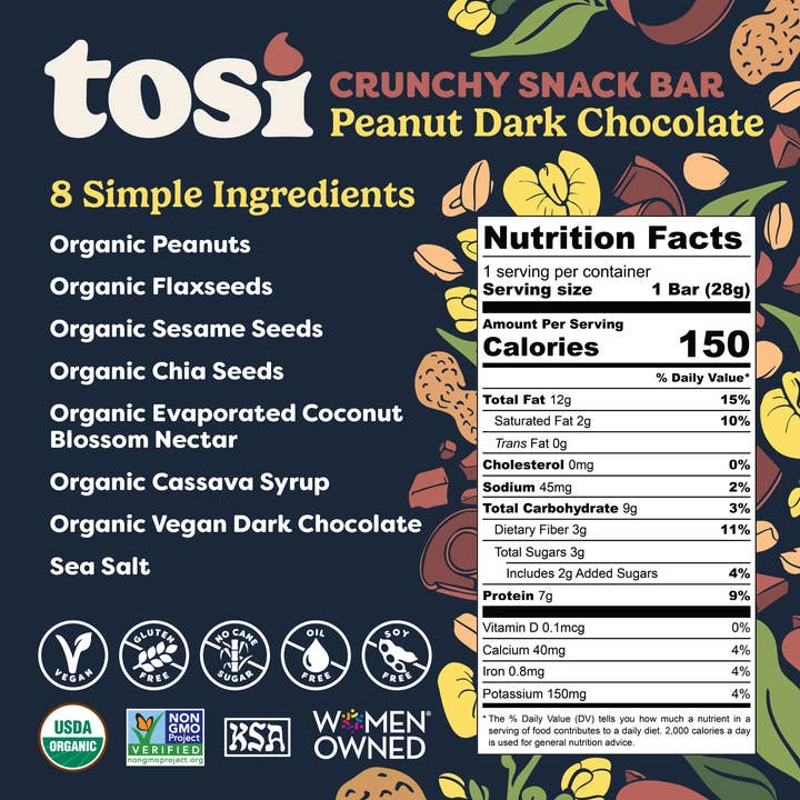 Tosi - Wholesale Snack Bar - Almond Snack Size - 12Pk1