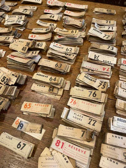 Monahan Papers - Wholesale Scrapbook - Antique French Scrap Railway Tickets Set/10 Asst Bundle2