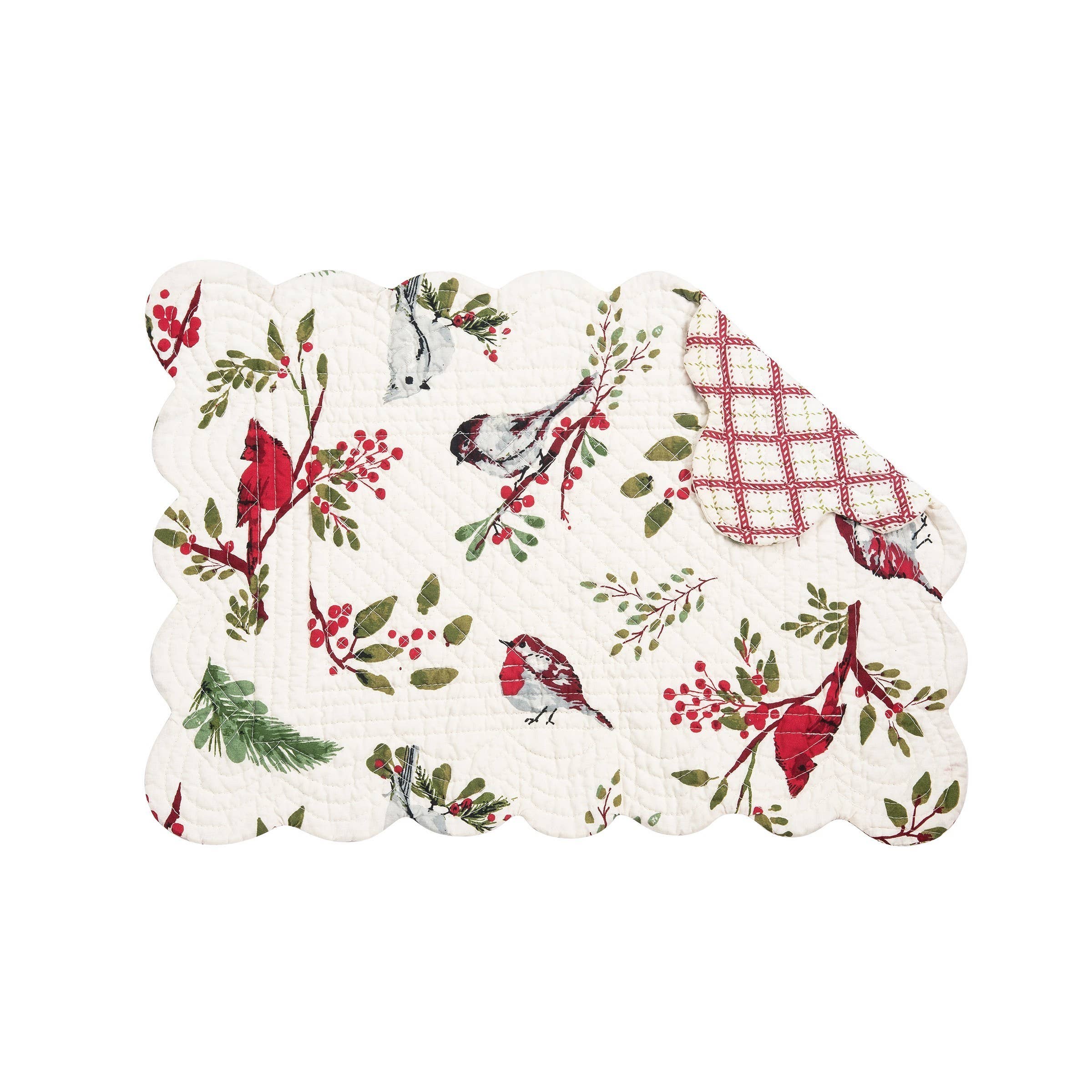 C&F Home - Wholesale Placemat - Christmas Sprig Birds Placemat