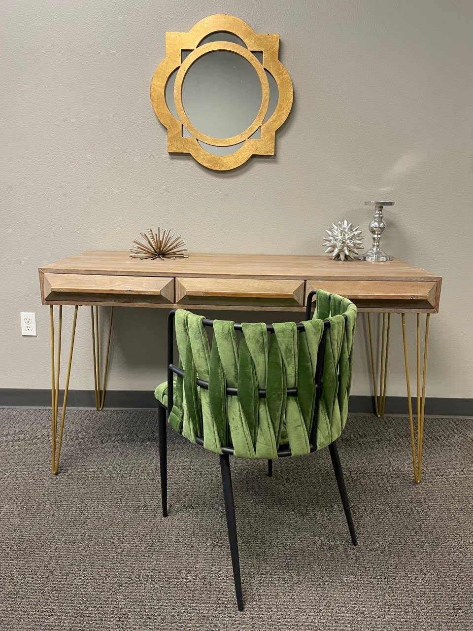 Statements by J - Wholesale Console Table - Le Marais Wood Desk with 3 Drawers4