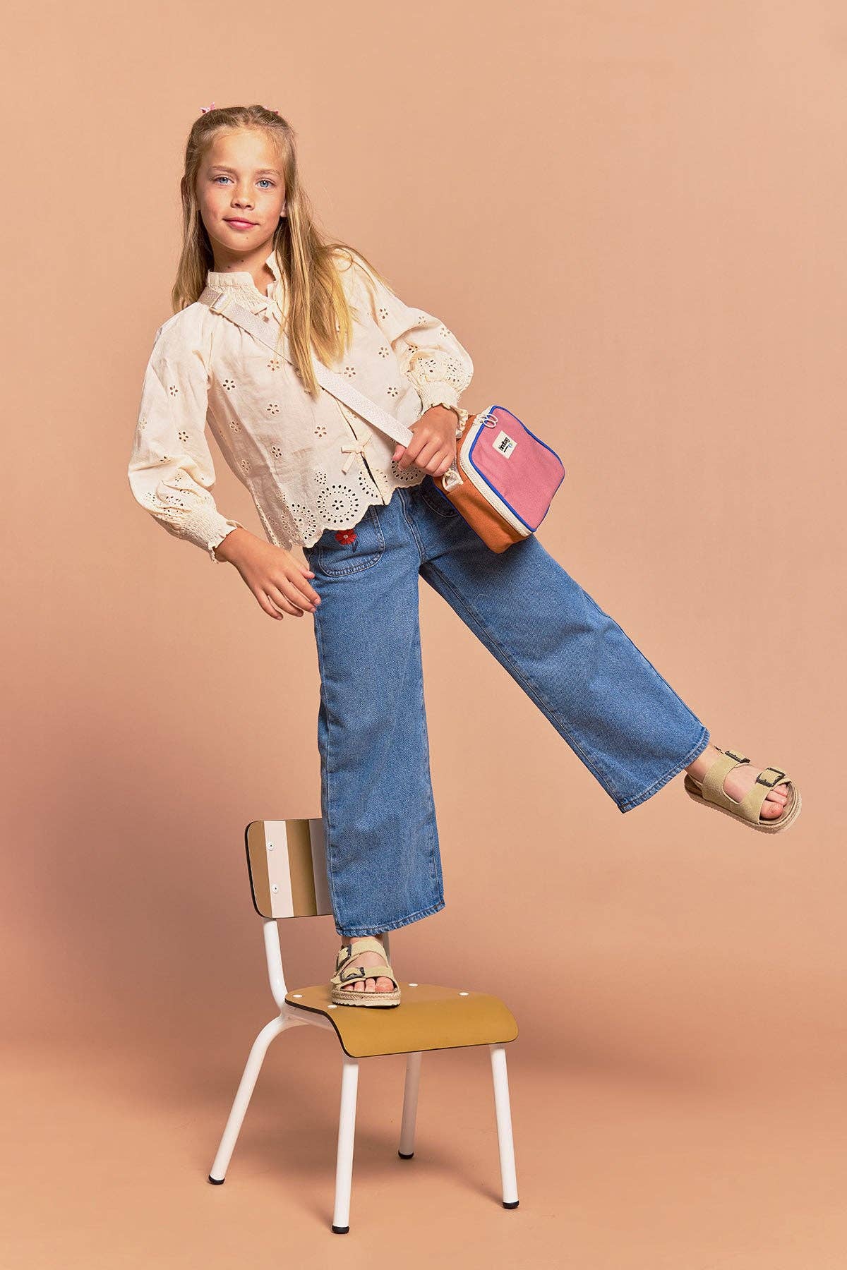 Hindbag – wholesale Lunch bag/box – Kids – Elsa Tricolor Blush Pink Child Lunchbag2