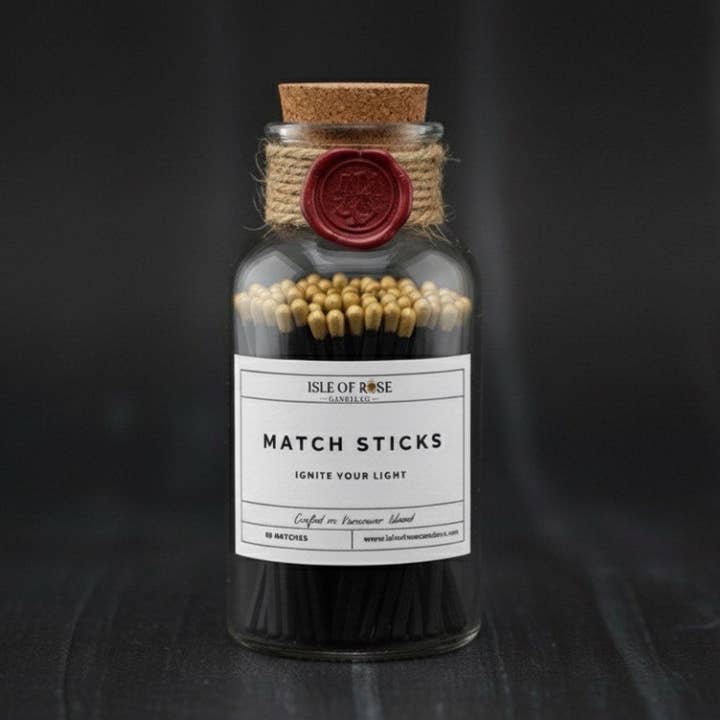 Hand-Assembled Luxury Matchsticks — Set of 68 (4-Inch) for wholesale by Isle of Rose Candle Co.