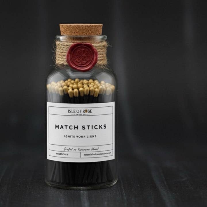 Hand-Assembled Luxury Matchsticks — Set of 68 (4-Inch) for wholesale by Isle of Rose Candle Co.