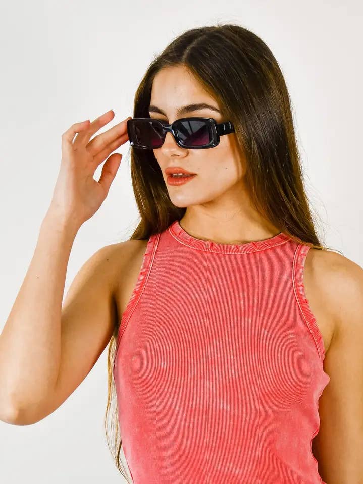 Washed cotton sleeveless top with spandex, stretchy and pre
for wholesale by Kisaka LLC