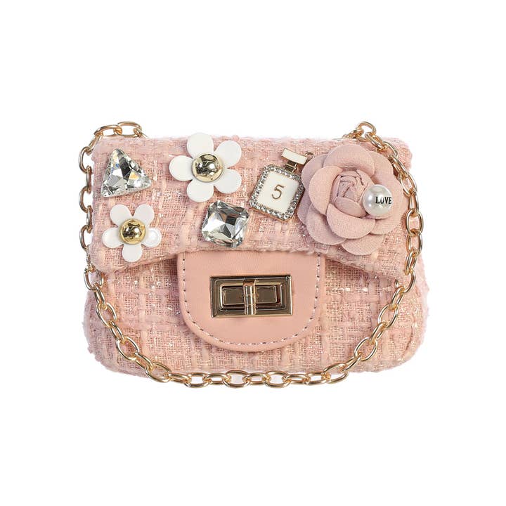 Dear Ellie - Wholesale Crossbody Bag - Kids - Mini Tweed Purse with Adorable Charms2