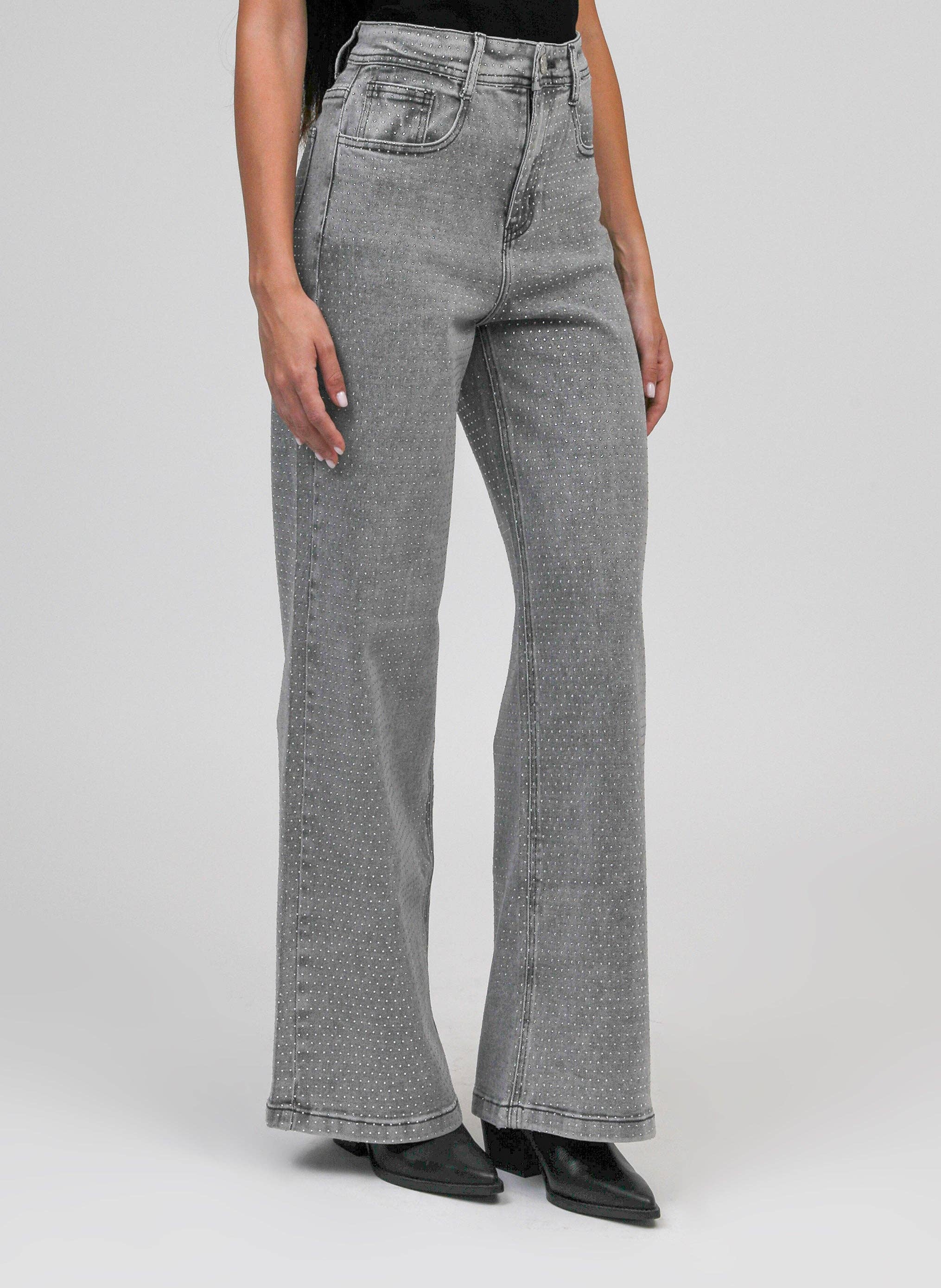 An'ge - Vente Jean – femme - JEAN PAILLETTES gris4