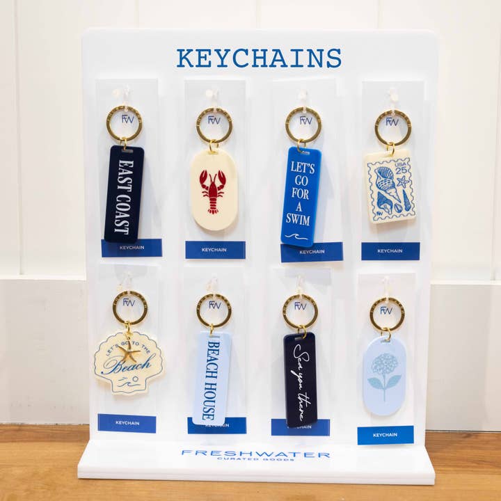 Exibição de chaveiro por atacado de Freshwater Curated Goods