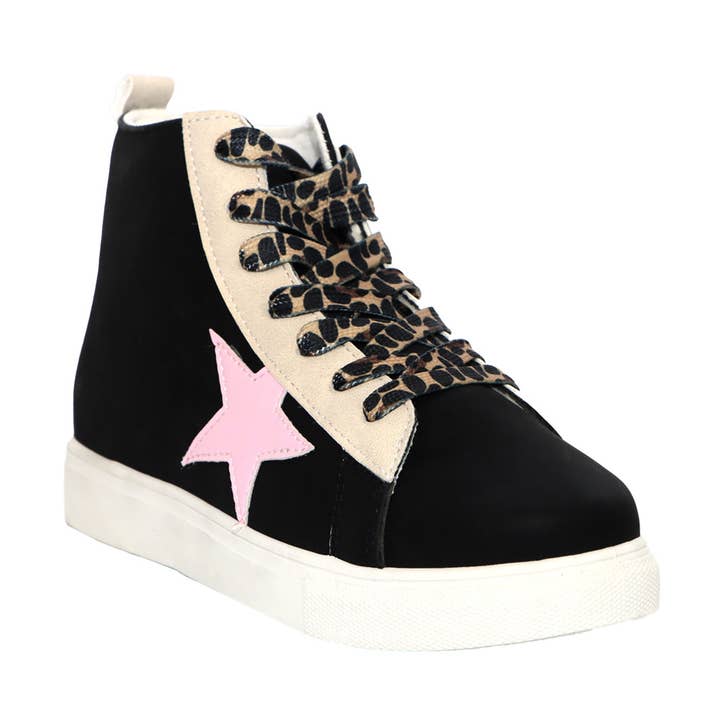 UITVERKOOP YOKI ZAHARA-45Y Meisjes Ster Hoge Vetersneakers voor wholesale door Yoki Girls