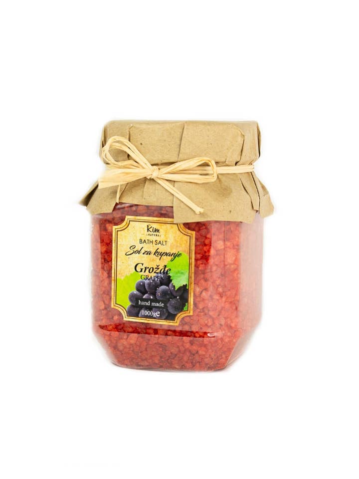 Sel de Bain Marin Kim Natura au Raisin 1 kg pour la vente par SferaNatura by INCI SRL