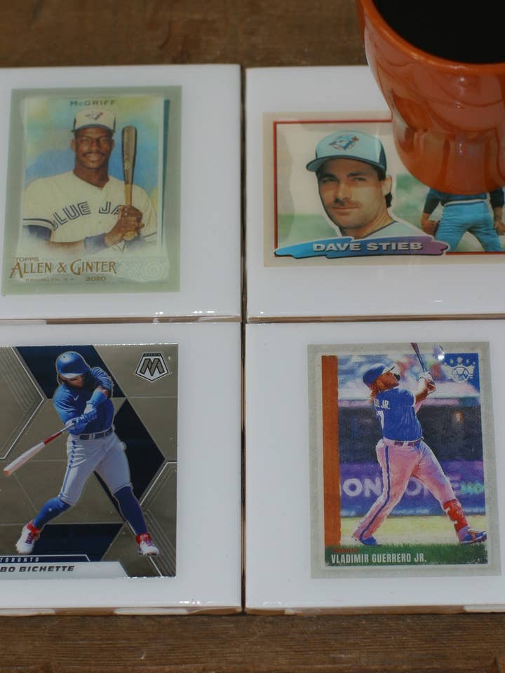 Toronto Blue Jays Coasters - Ceramic Tile Made from Cards for wholesale by Jake and Dean Uncommon Coasters