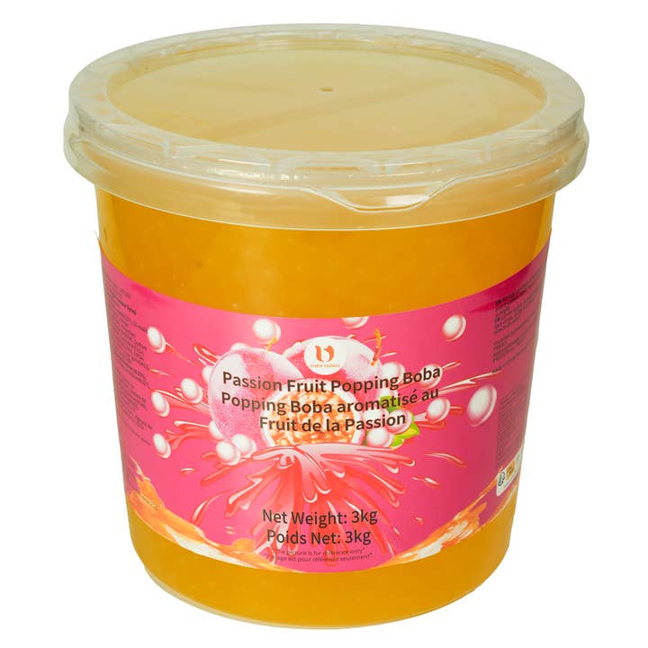 Popping Boba passionsfrugt 3 kg (50 portioner) bubble tea for engroshandel hos UHOO FRANCE