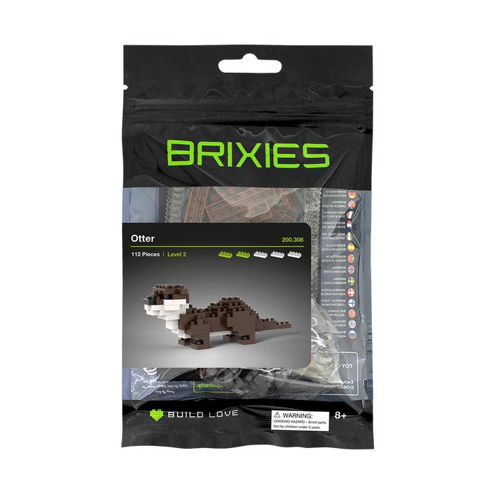 Toysmith - Wholesale Toy Set - Kids - Brixies Small Zip Bag Otter0