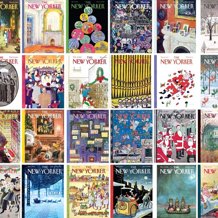 New York Puzzle Company - Wholesale Puzzle - Adult - New Yorker Advent Calendar - Set of 24 Mini Puzzle