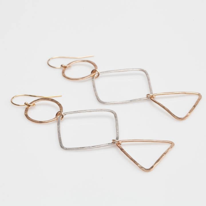 Marie Handgesmede 14KT Goud Gevulde Oorbellen voor wholesale door Forge + Fire