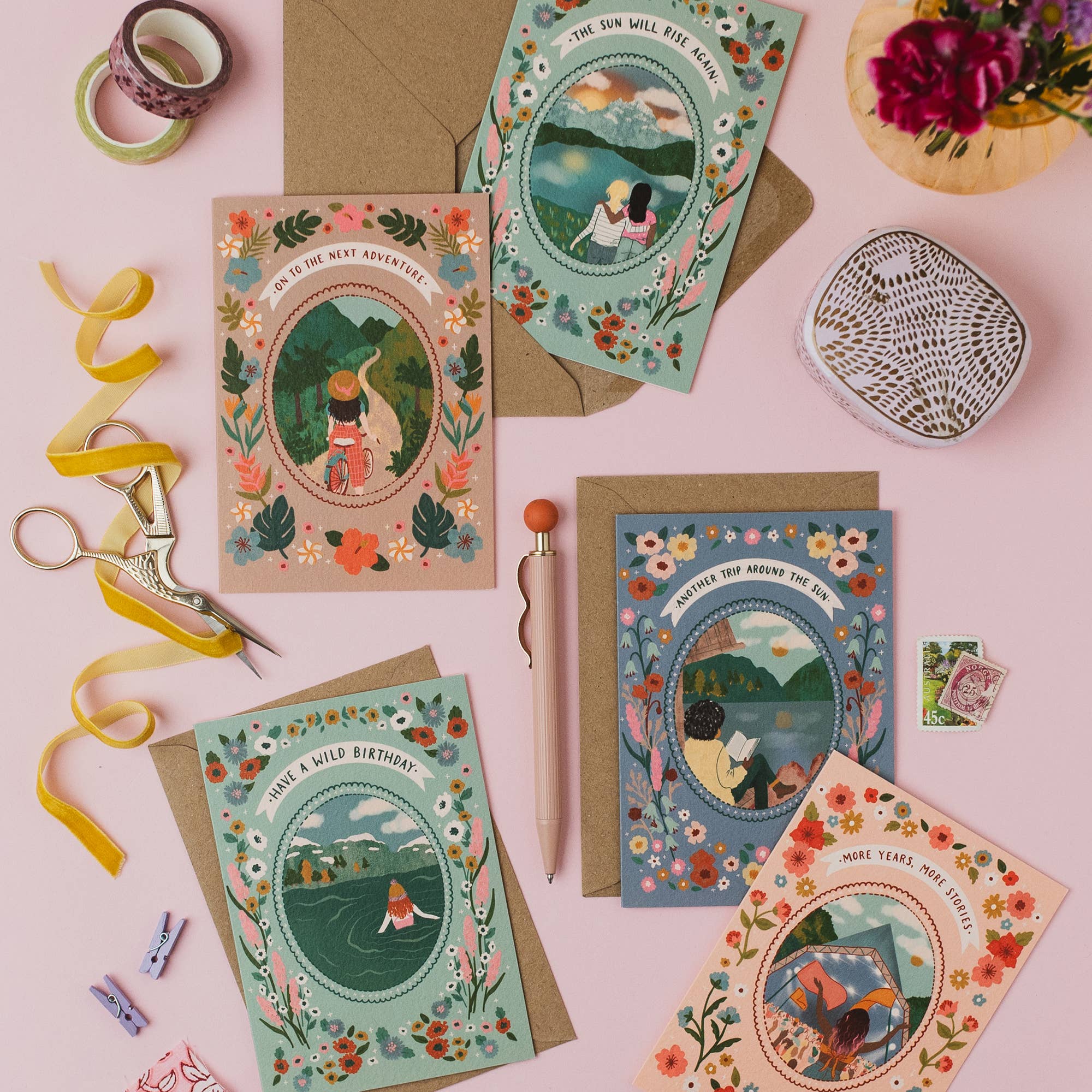 Jessie Maeve Studio - Wholesale Birthday Card - Wild Swimming Adventure Birthday Card - Have a Wild Birthday2