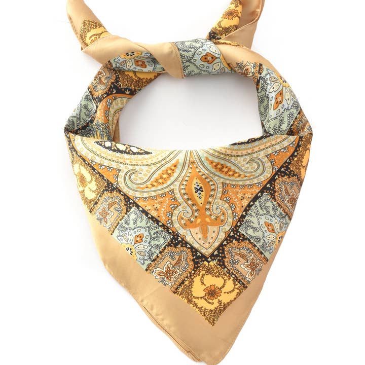 Funkyrel® Atzbranding Limited - Wholesale Scarf – Women's - Scarvii - Paisley Square Scarf14