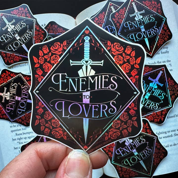 Enemies to Lovers Sticker | Book Gifts | RomantasyBook Trope for wholesale by Toil and Trouble Creative