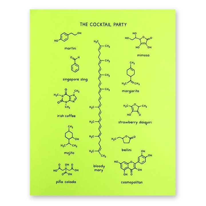 Cocktail Party Print for wholesale by The Chemist Tree