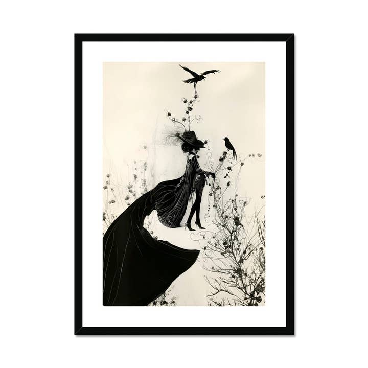 Raven Enchantment Inramad & Monterad Print för wholesale av Pixel Gallery