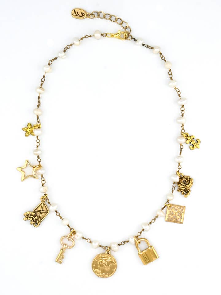 Colar Hilton Head Charm em Ligação de Pérolas por atacado de Julio Designs