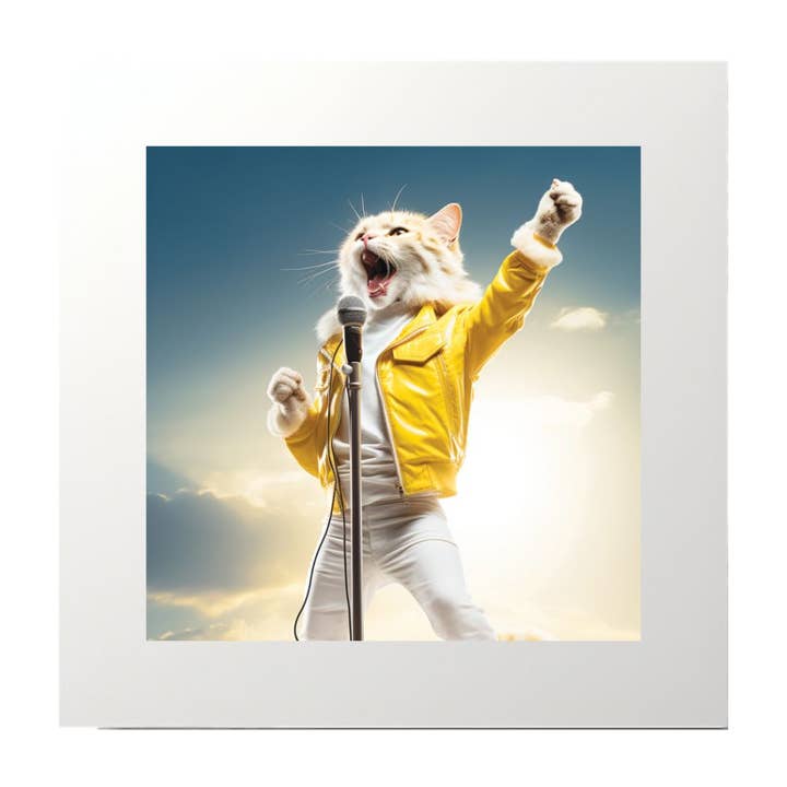 Cat Pop Pose Photography Collage Art Print for wholesale by Artificial Ink