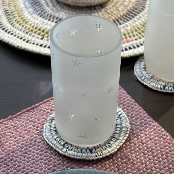 Dandarah – Engroshandel Drikkeglas/kop – Upcyclet sæt med 4 Nut Stars drikkeglas