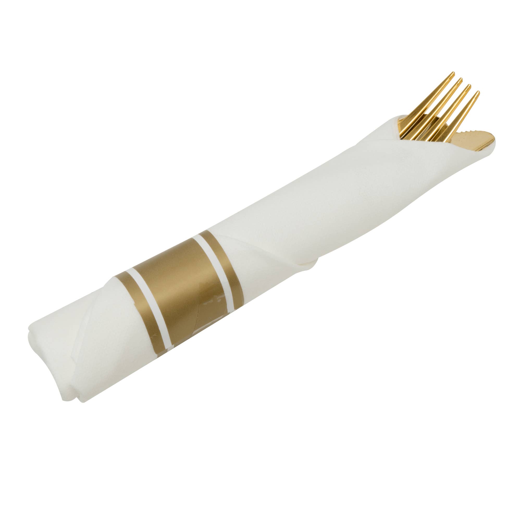 Portofino International Trading, USA - Wholesale Assorted Cutlery Set - Premium Pre-rolled Napkin and Cutlery Set - Gold1