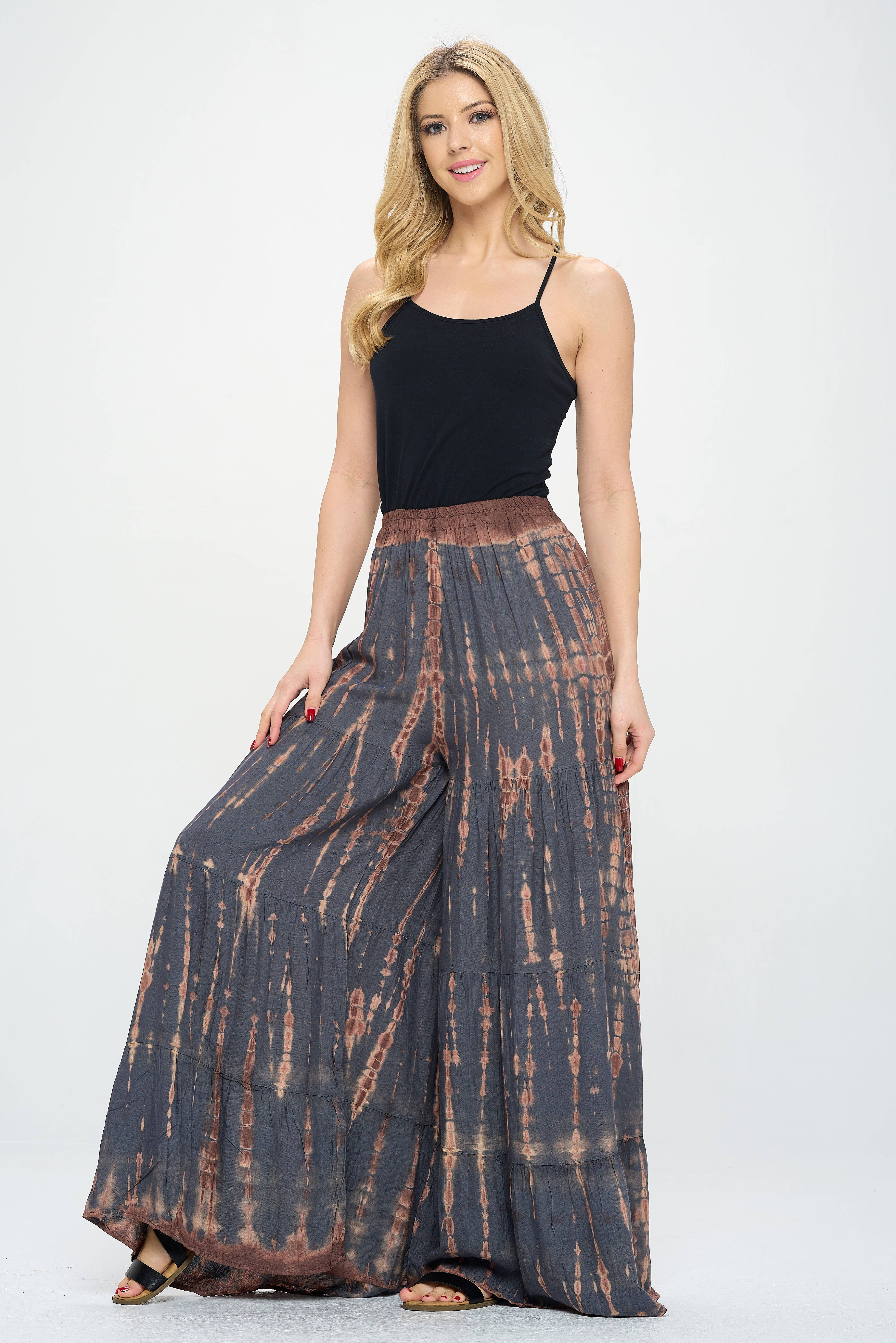 Kathmandu Imports - Wholesale Pants - Women's - Tie-Dye Wide Pants (TH-1772)