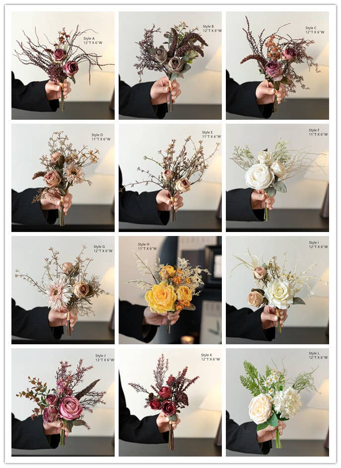 Sweet Home Deco - Wholesale Artificial Flowers - Special Designed Faux Floral Bouquet, Wedding/Vase Bouquets13