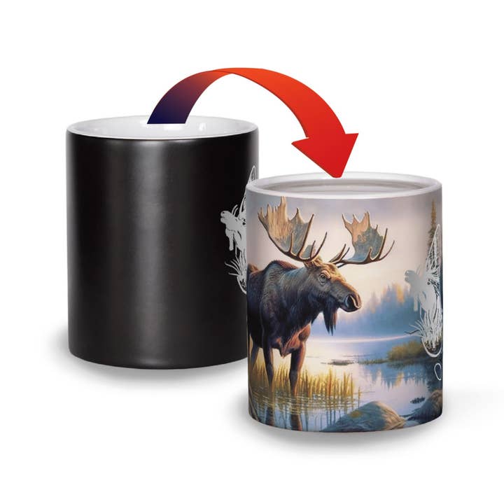 Moose Color Changing Magic Mug - Heat Activated for wholesale by Mug Experience