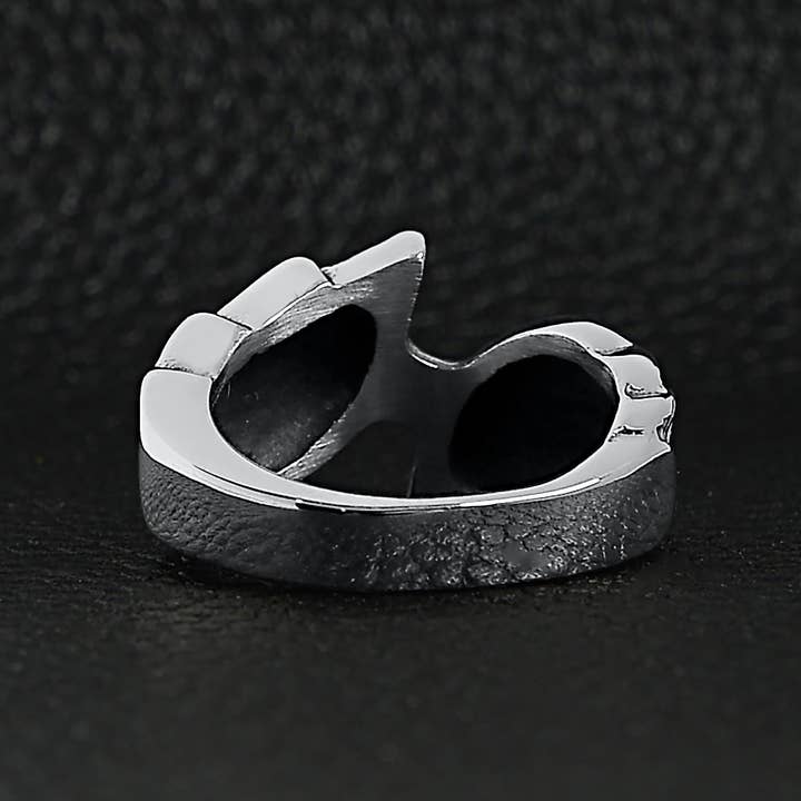 WJW - Wholesale Cocktail/Statement Ring - Stainless Steel Angel Wings Ring5