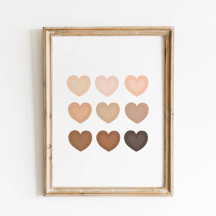 Retro Heart Print, Psychedelic Heart Wall Art for wholesale by Abate Graphics