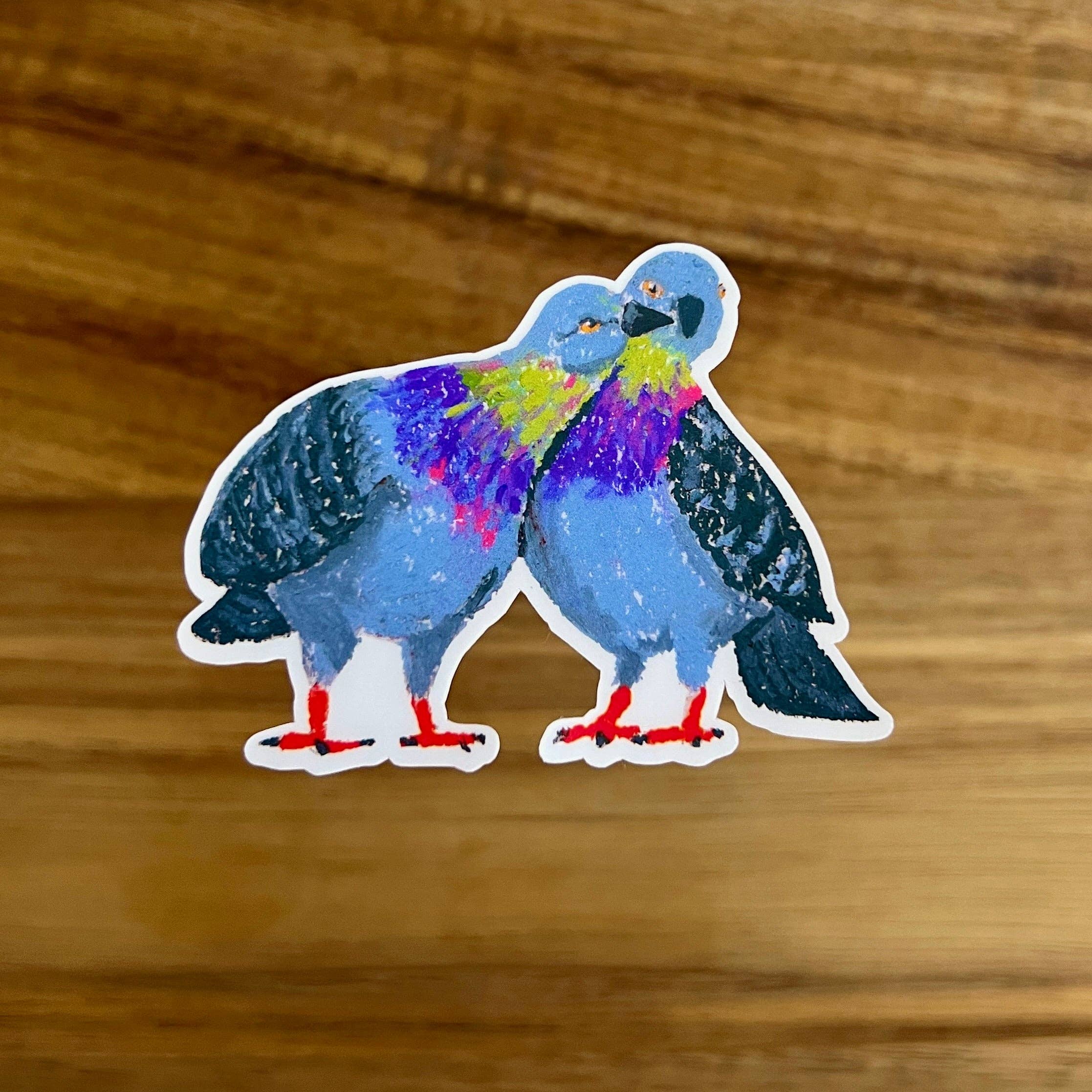 Janine Payne Illustrations - Wholesale Sticker - Pidgeon Love | Vinyl Sticker0