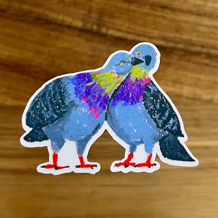 Janine Payne Illustrations - Wholesale Sticker - Pidgeon Love | Vinyl Sticker0