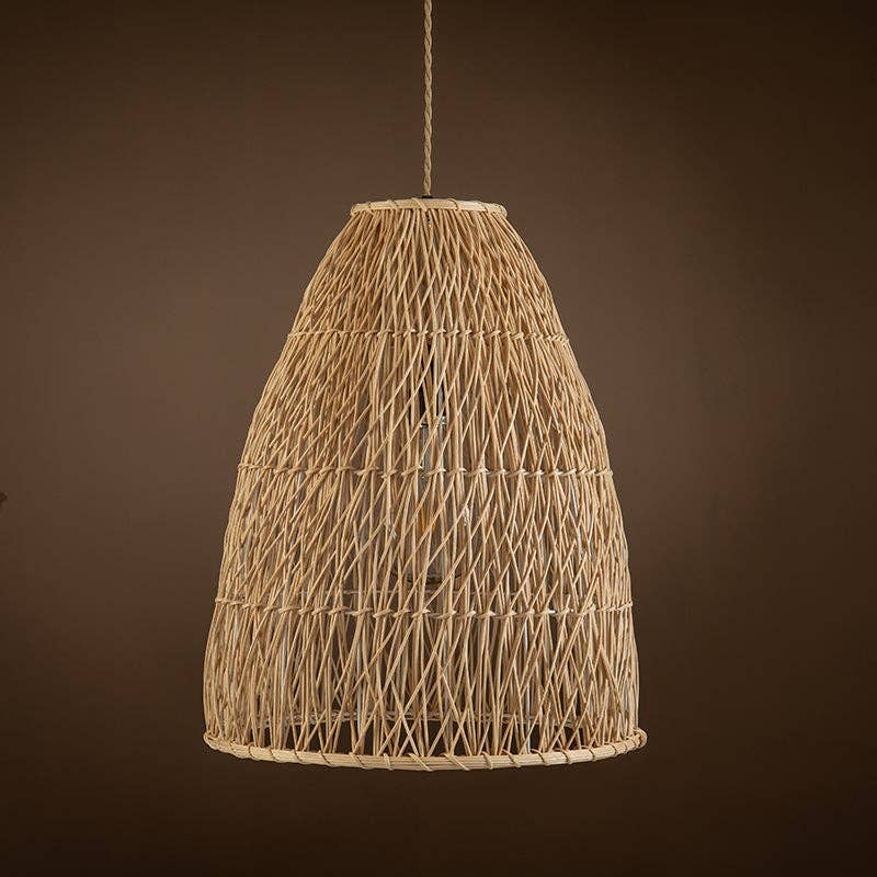 ELE Light & Decor - Wholesale Chandelier/Hanging Light - Lisbet Pendant Bell Wicker Rattan Hanging Lamp8