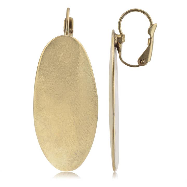 Golden mirror gold earring for wholesale by Gloria Mago