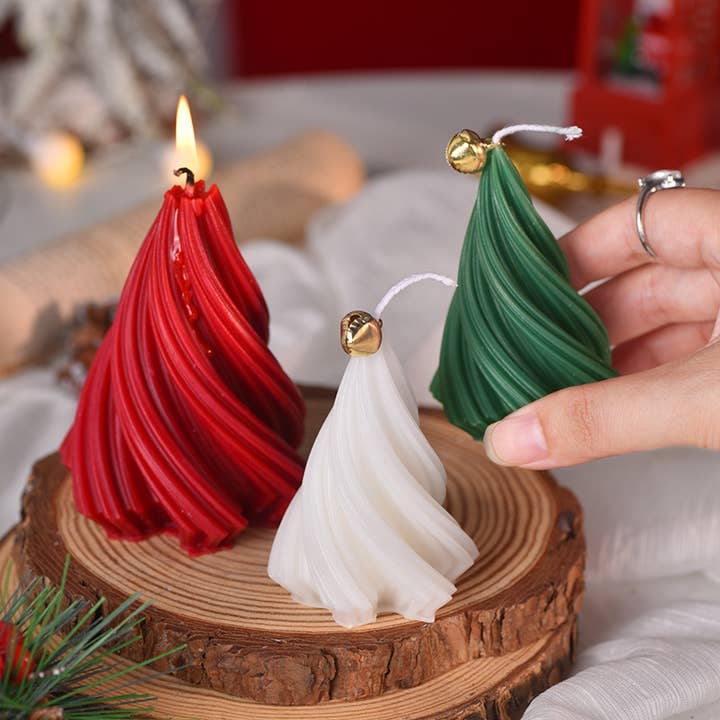 Candles Meta - Wholesale Novelty Candle - Mini Rotating Christmas Tree Home Decoration Candles8