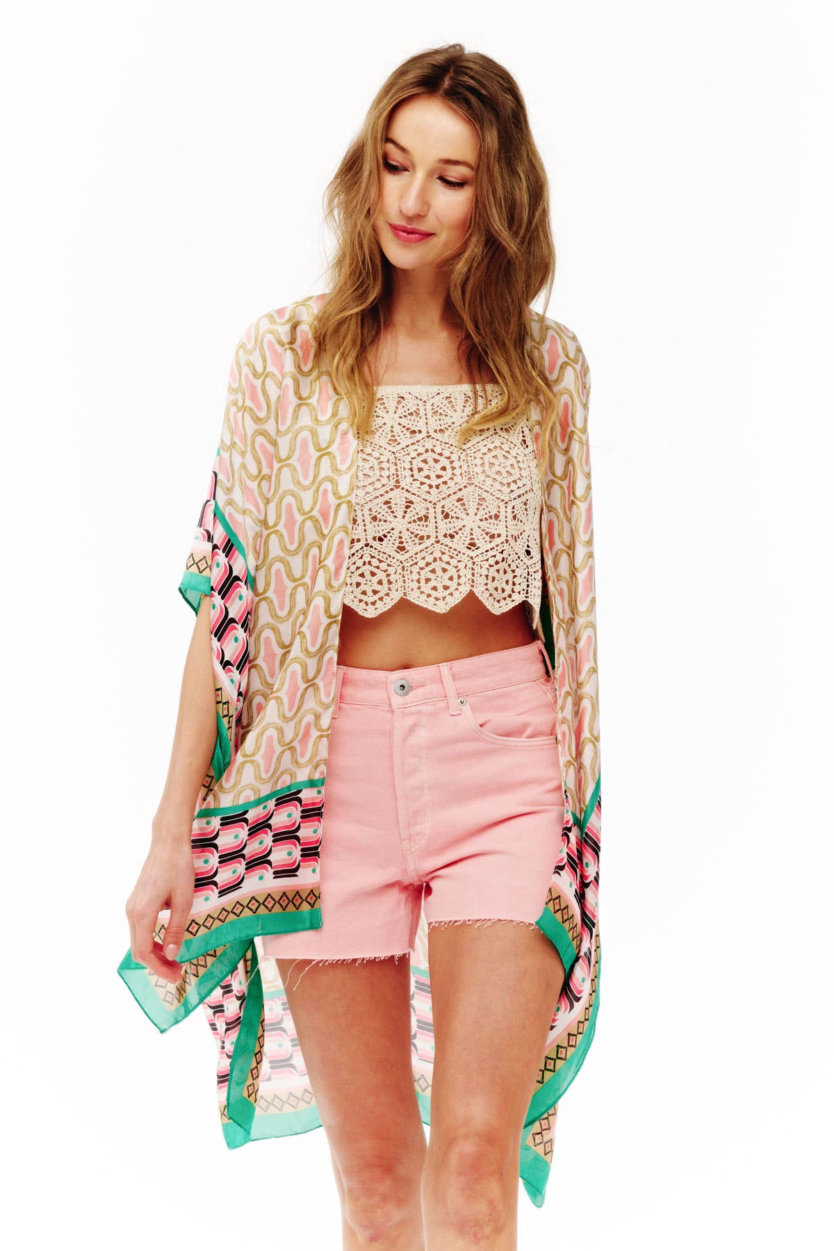 JOIA ACCESSORIES - Vente Kimono – femme - KIMONO EN SOIE IMPRIMÉ MULTICOLORE, BAAP 251312