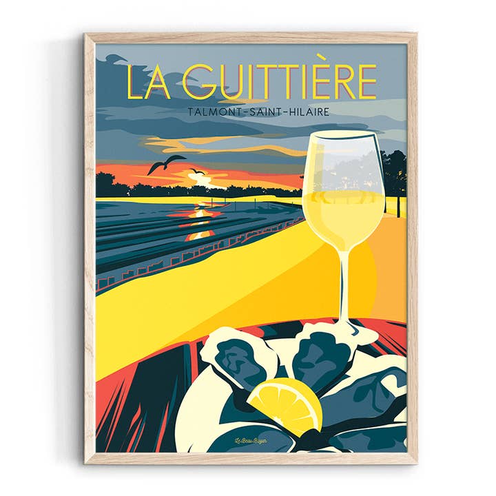 Affiche TALMONT-SAINT-HILAIRE La Guittière voor wholesale door Le Beau Bazar