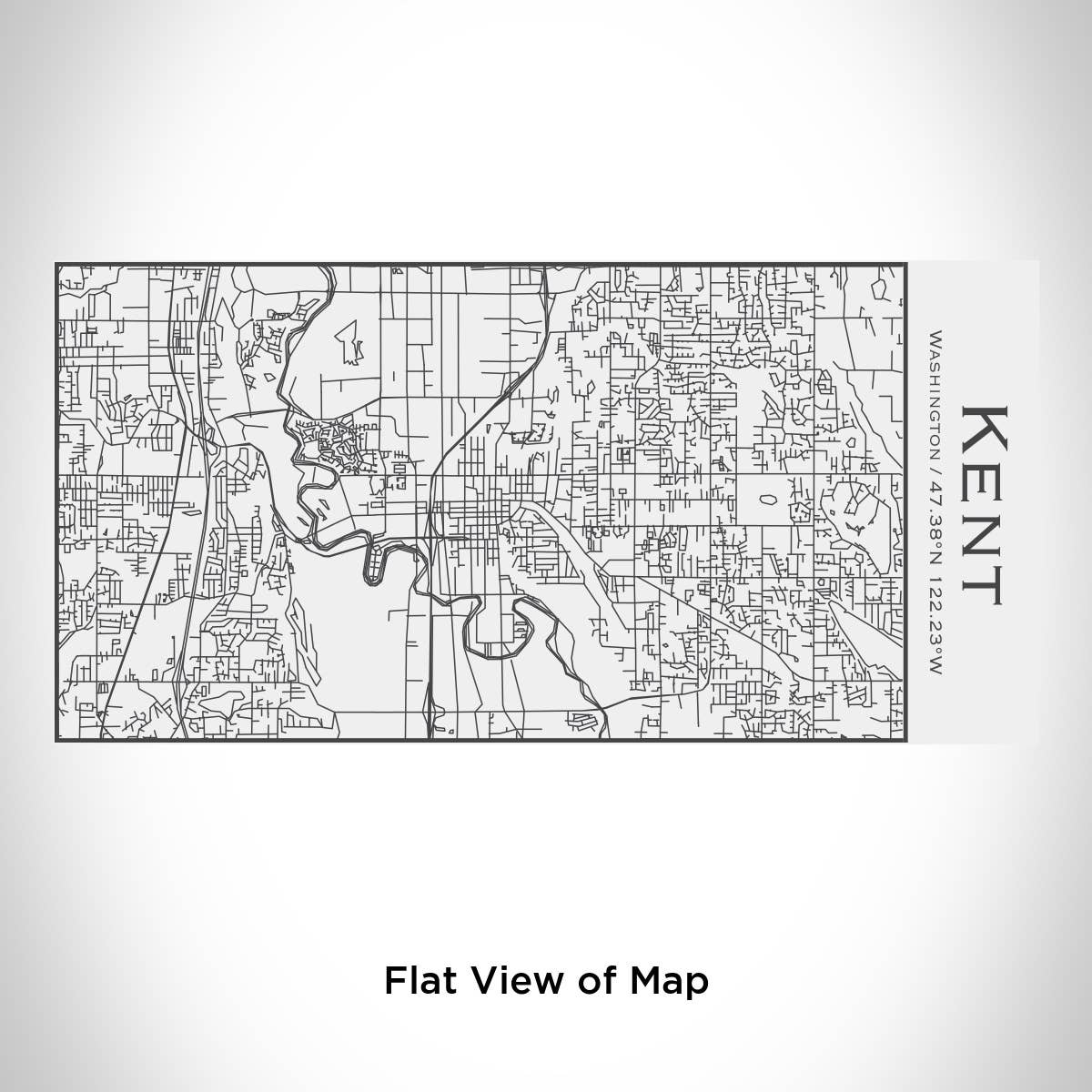 JACE.design - Wholesale Water Bottle - Kent WA Map Insulated Bottle in Matte White1