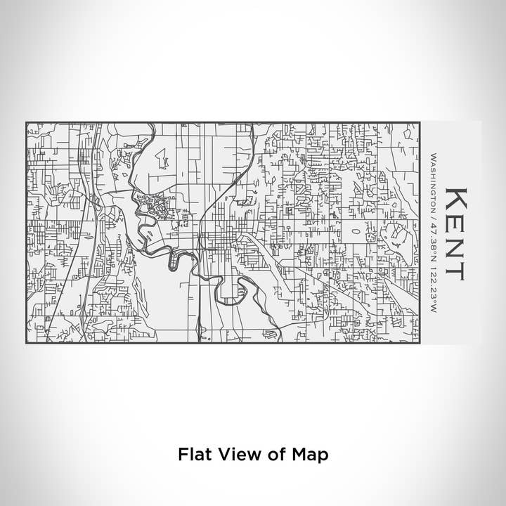 JACE.design - Wholesale Water Bottle - Kent WA Map Insulated Bottle in Matte White1