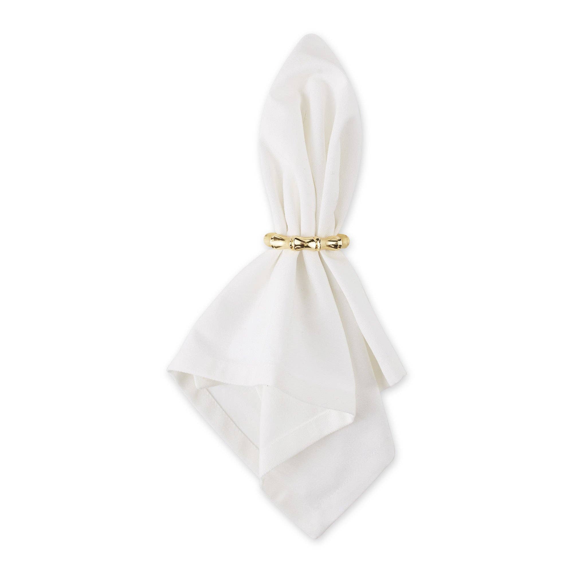 Design Imports - Wholesale Napkin Ring - Gold Bamboo Napkin Ring2
