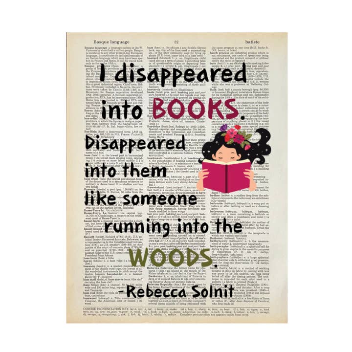 I disappeared | Dictionary Print | Vintage Book Art for wholesale by Bookish Birds