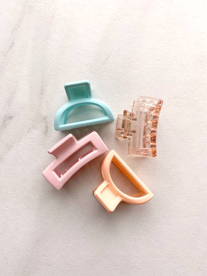 Spring/Summer - Mini Quad Pack Hair Claw Clips for wholesale by Saige Collective