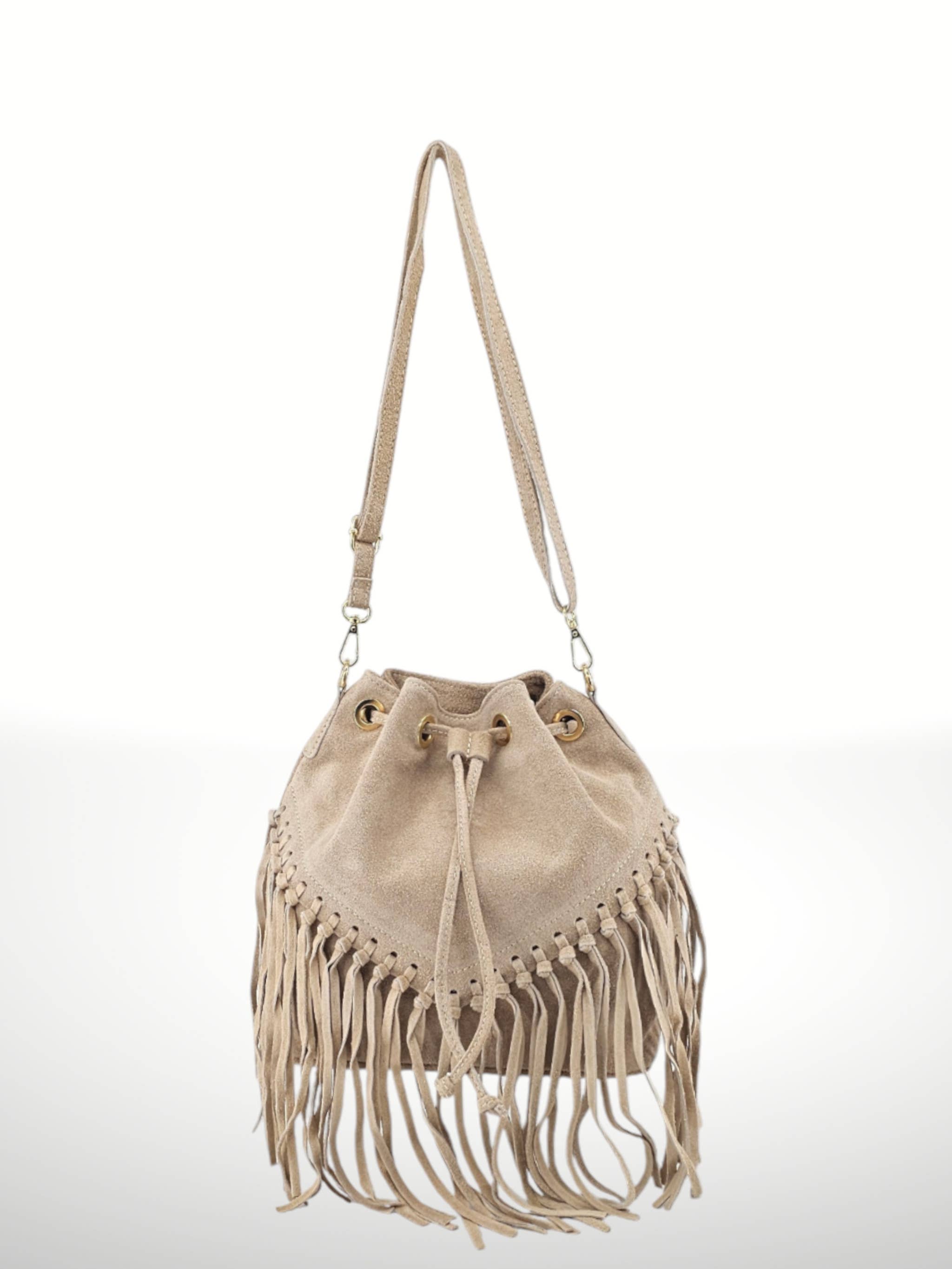 ITALIAN'S LEATHER – Großhandel Schultertasche – Damen – Emanuela Beuteltasche aus Wildleder 22041912